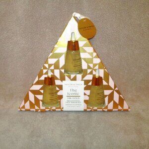 Taylor & Finch Iconic Brightening Face Serum Set 24K Gold Collagen Retinol NEW